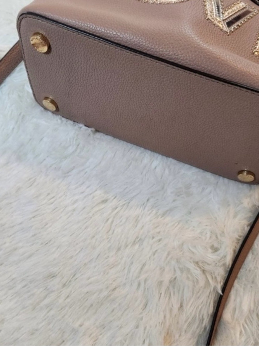 Michael Kors Adele Limited Edition Love Bag Satchel Crossbody Mauve - Picture 3 of 6